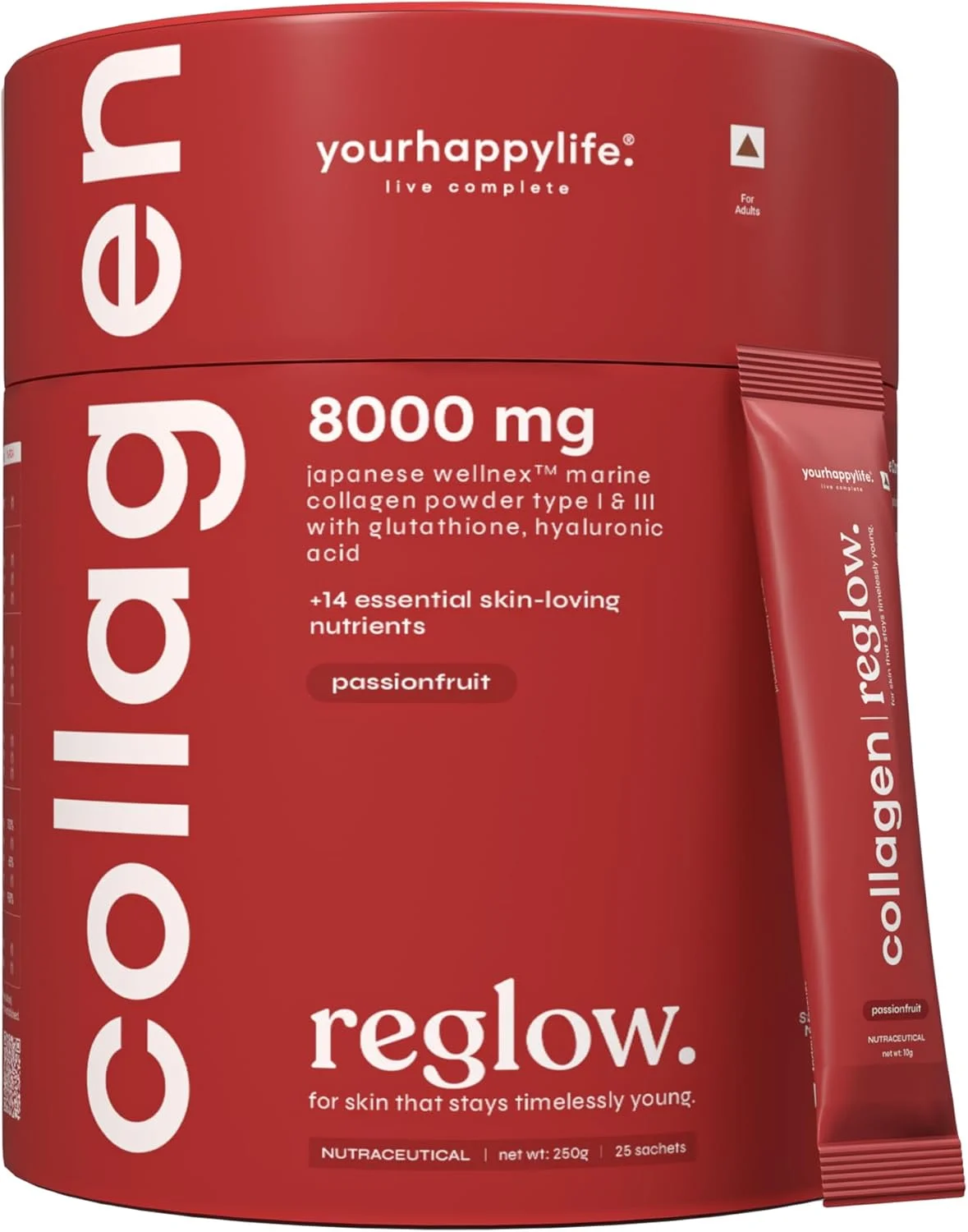 کلاژن دریایی پیشرفته YourHappyLife (30 ساشه) | 8000 میلی گرم کلاژن دریایی ممتاز صید وحشی با گلوتاتیون، NAC، بیوتین و اسید هیالورونیک برای پوست و موی تجدید شده و درخشان. کلاژن دریایی پیشرفته YourHappyLife (30 ساشه) | 8000 میلی گرم کلاژن دریایی ممتاز صید وحشی با گلوتاتیون، NAC، بیوتین و اسید هیالورونیک برای پوست و موی تجدید شده و درخشان.