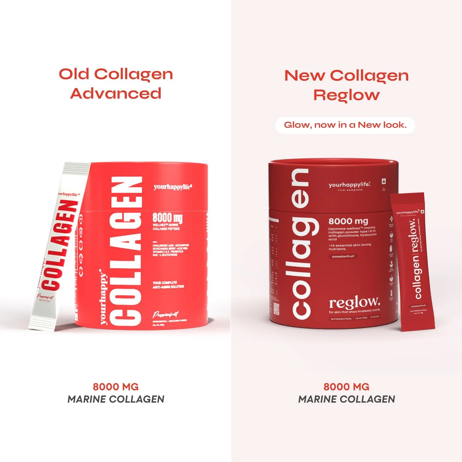 کلاژن دریایی پیشرفته YourHappyLife (30 ساشه) | 8000 میلی گرم کلاژن دریایی ممتاز صید وحشی با گلوتاتیون، NAC، بیوتین و اسید هیالورونیک برای پوست و موی تجدید شده و درخشان. کلاژن دریایی پیشرفته YourHappyLife (30 ساشه) | 8000 میلی گرم کلاژن دریایی ممتاز صید وحشی با گلوتاتیون، NAC، بیوتین و اسید هیالورونیک برای پوست و موی تجدید شده و درخشان.