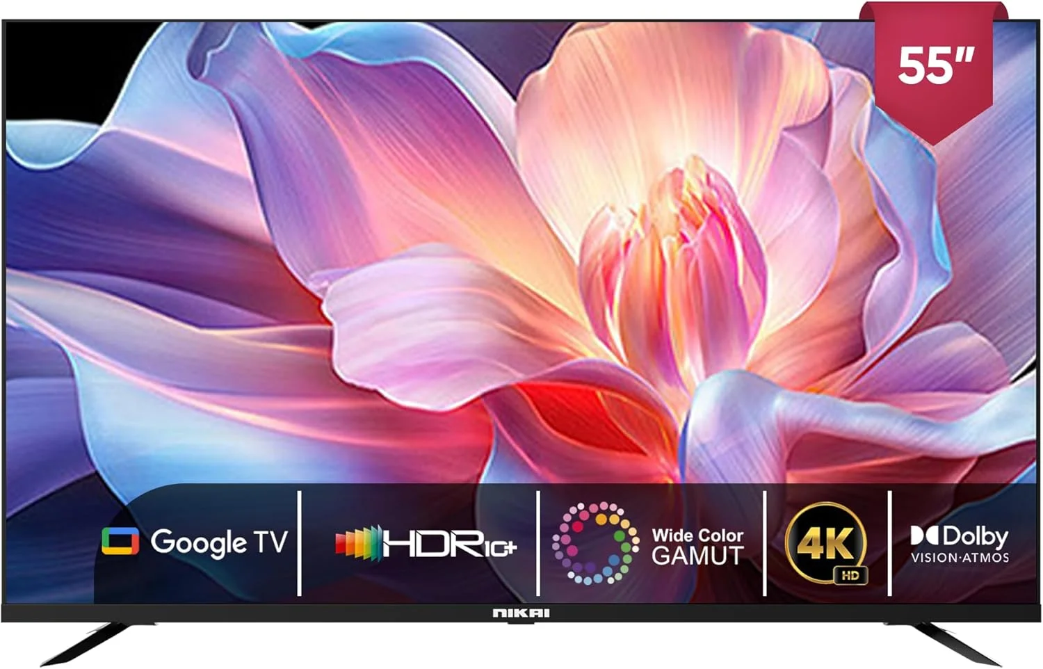 تلویزیون هوشمند 55 اینچ نیکای 4K Ultra HD Google TV، کنترل صوتی بدون دست، حالت بازی، Dolby Vision + Atmos، اتصال آسان با دستگاه های اندروید و اپل - مدل 55NIKGOOGLE (مدل 2025) تلویزیون هوشمند 55 اینچ نیکای 4K Ultra HD Google TV، کنترل صوتی بدون دست، حالت بازی، Dolby Vision + Atmos، اتصال آسان با دستگاه های اندروید و اپل - مدل 55NIKGOOGLE (مدل 2025)