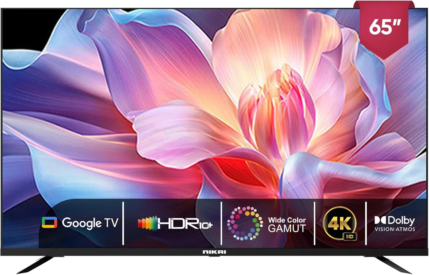 تلویزیون هوشمند 65 اینچ نیکای 4K Ultra HD Google TV، کنترل صوتی بدون دست، Game Master، Dolby Vision + Atmos، 4K HDR10+، اتصال آسان با دستگاه های اندروید و اپل - مدل 65NIKGOOGLE (مدل 2025) تلویزیون هوشمند 65 اینچ نیکای 4K Ultra HD Google TV، کنترل صوتی بدون دست، Game Master، Dolby Vision + Atmos، 4K HDR10+، اتصال آسان با دستگاه های اندروید و اپل - مدل 65NIKGOOGLE (مدل 2025)