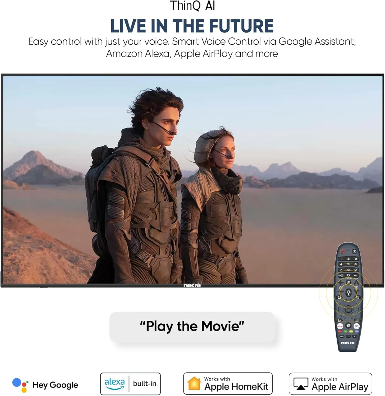 تلویزیون هوشمند 55 اینچ نیکای UHD LED WebOS سری پلاتینیوم، ریموت جادویی، طراحی صفحه نمایش سینمایی 4K Ultra HDR، Dolby Audio، کنترل صوتی هوشمند، برنامه های YouTube، Netflix، Shahid – NIK55MEU4STN