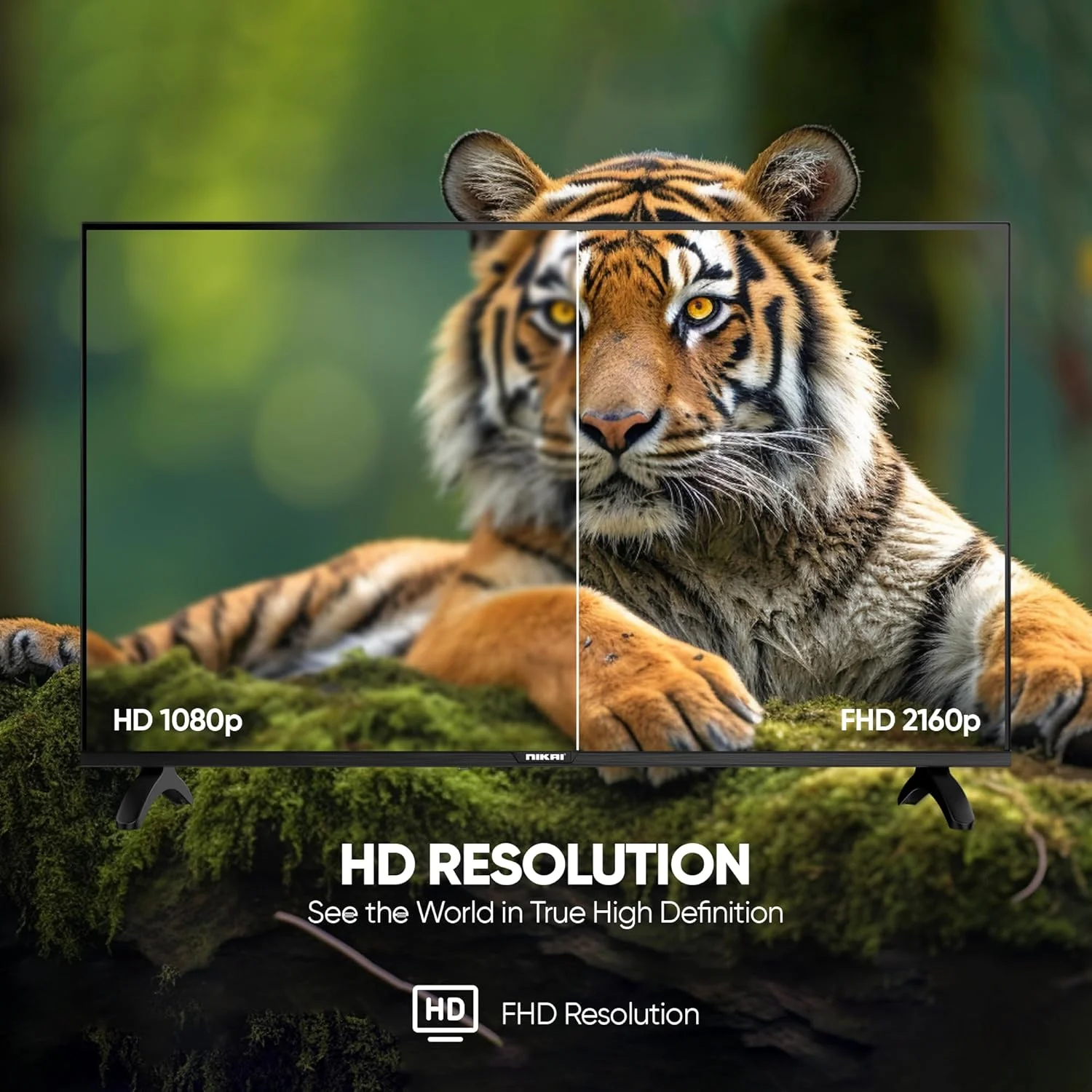 تلویزیون ال ای دی هوشمند 42 اینچ نیکای | وای فای داخلی، برنامه های هوشمند، 2 پورت HDMI، رم 1 گیگابایتی | بلندگوهای 16 واتی، پردازنده چهار هسته ای | قاب فوق العاده باریک، تایمر خواب، خاموش شدن خودکار | OSD چند زبانه | NTV4300SLEDT