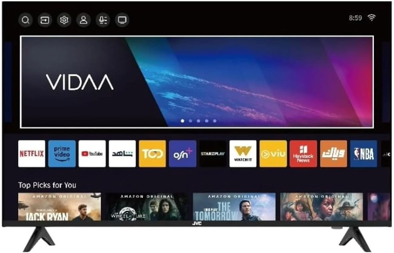 تلویزیون هوشمند 4K UHD بدون حاشیه جیویسی 43 اینچ - مدل جدید 2024 با موس هوایی صوتی، بلوتوث و صدای دالبی LT-43N7115V تلویزیون هوشمند 4K UHD بدون حاشیه جیویسی 43 اینچ - مدل جدید 2024 با موس هوایی صوتی، بلوتوث و صدای دالبی LT-43N7115V