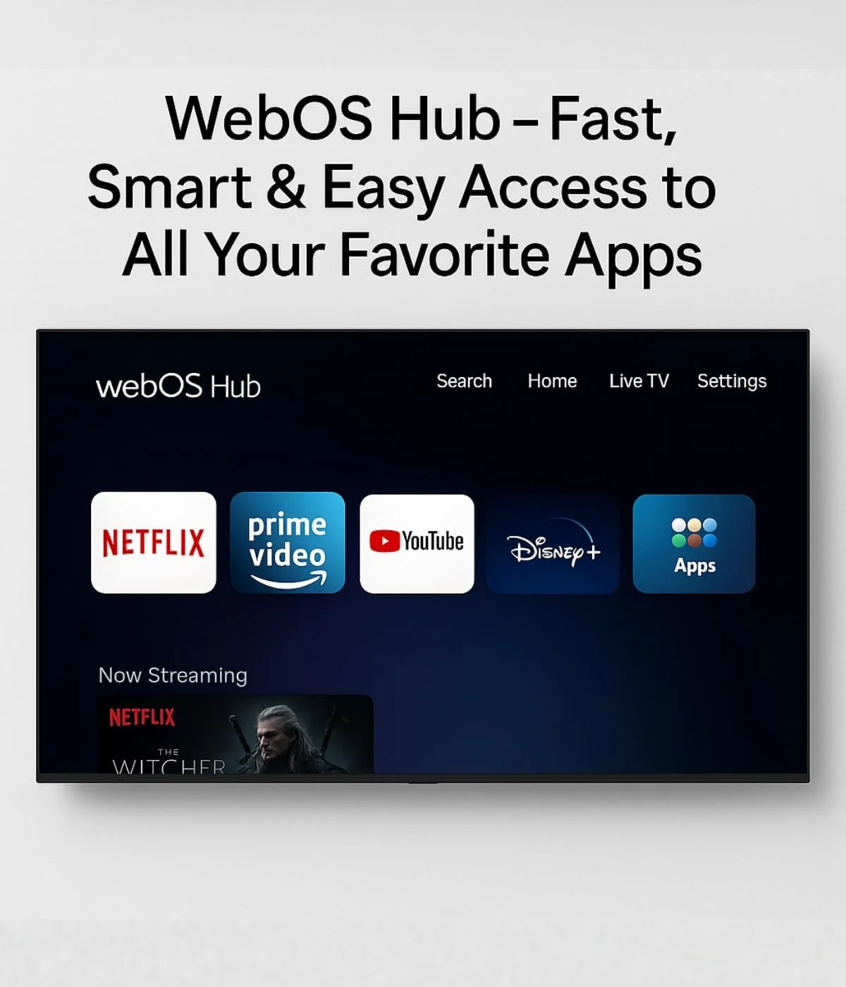 تلویزیون هوشمند 60 اینچ کیولد 4K UHD بدون حاشیه جی وی سی | WebOS با ریموت جادویی، Dolby Audio، Apple AirPlay، پردازنده چهار هسته ای - LT-60NQ7165