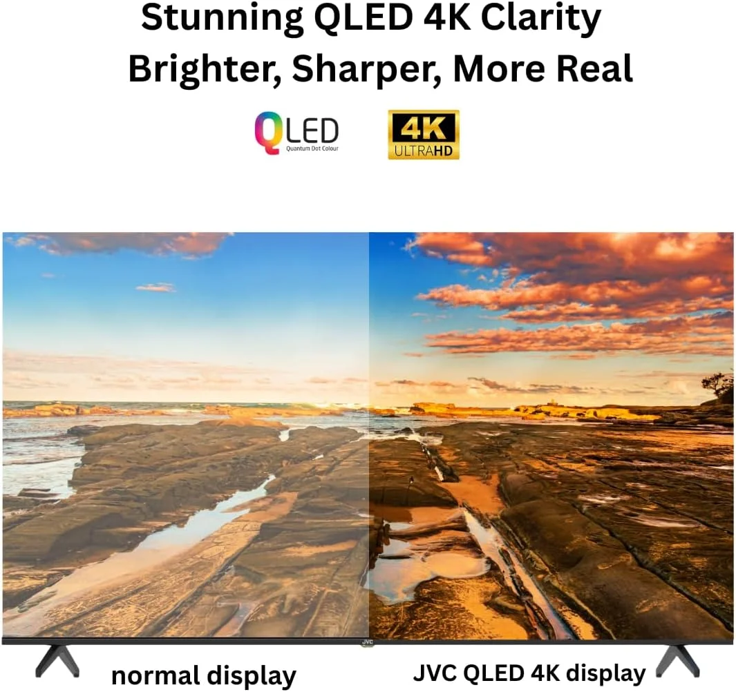 تلویزیون هوشمند 60 اینچ کیولد 4K UHD بدون حاشیه جی وی سی | WebOS با ریموت جادویی، Dolby Audio، Apple AirPlay، پردازنده چهار هسته ای - LT-60NQ7165