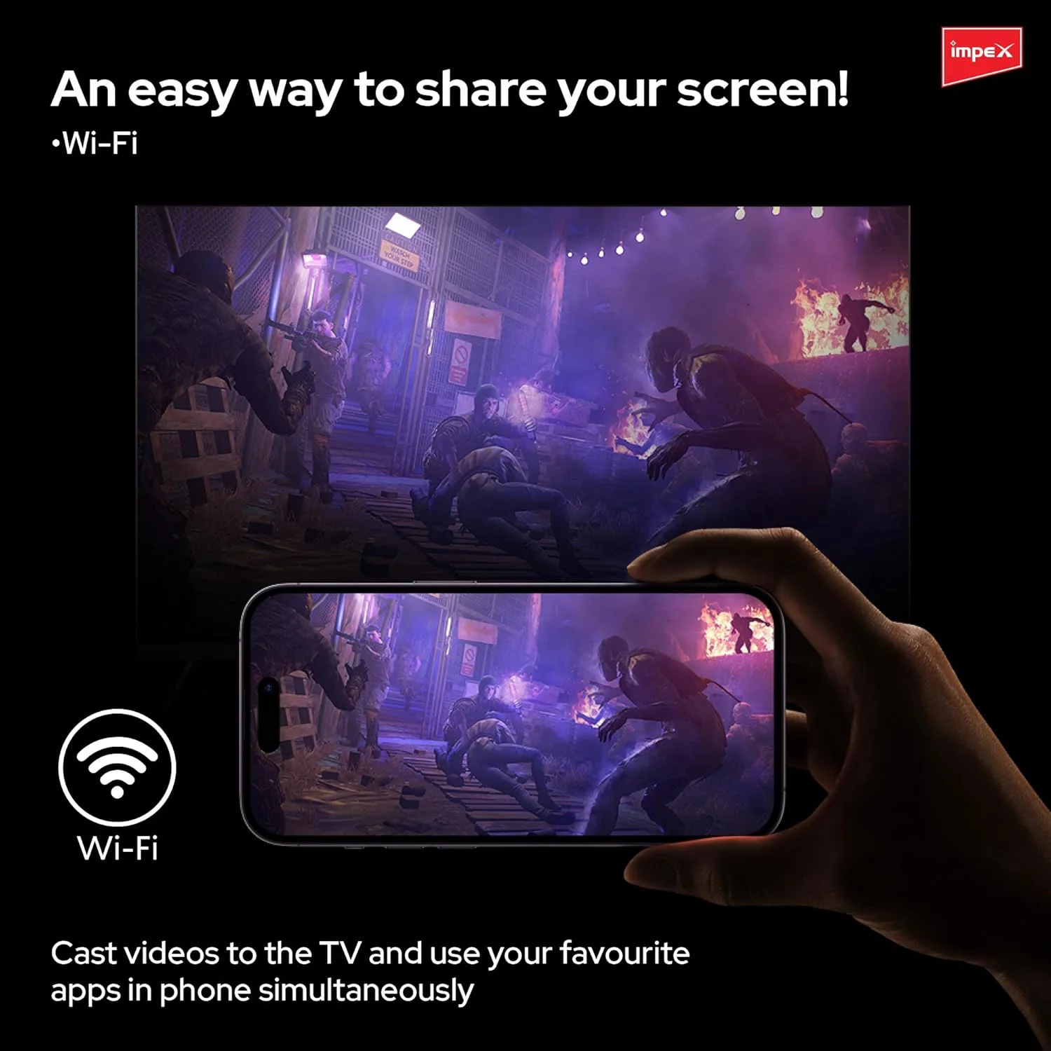 تلویزیون هوشمند اندروید LED ایمپکس - طراحی بدون قاب، قابلیت Mirror Cast و E-Share، ورودی HDMI/USB Wi-Fi، نتفلیکس، یوتیوب، دیزنی پلاس، اپل تی وی پلاس، استارز پلی عربیا (GLORIA 32 SMART) تلویزیون هوشمند اندروید LED ایمپکس - طراحی بدون قاب، قابلیت Mirror Cast و E-Share، ورودی HDMI/USB Wi-Fi، نتفلیکس، یوتیوب، دیزنی پلاس، اپل تی وی پلاس، استارز پلی عربیا (GLORIA 32 SMART)
