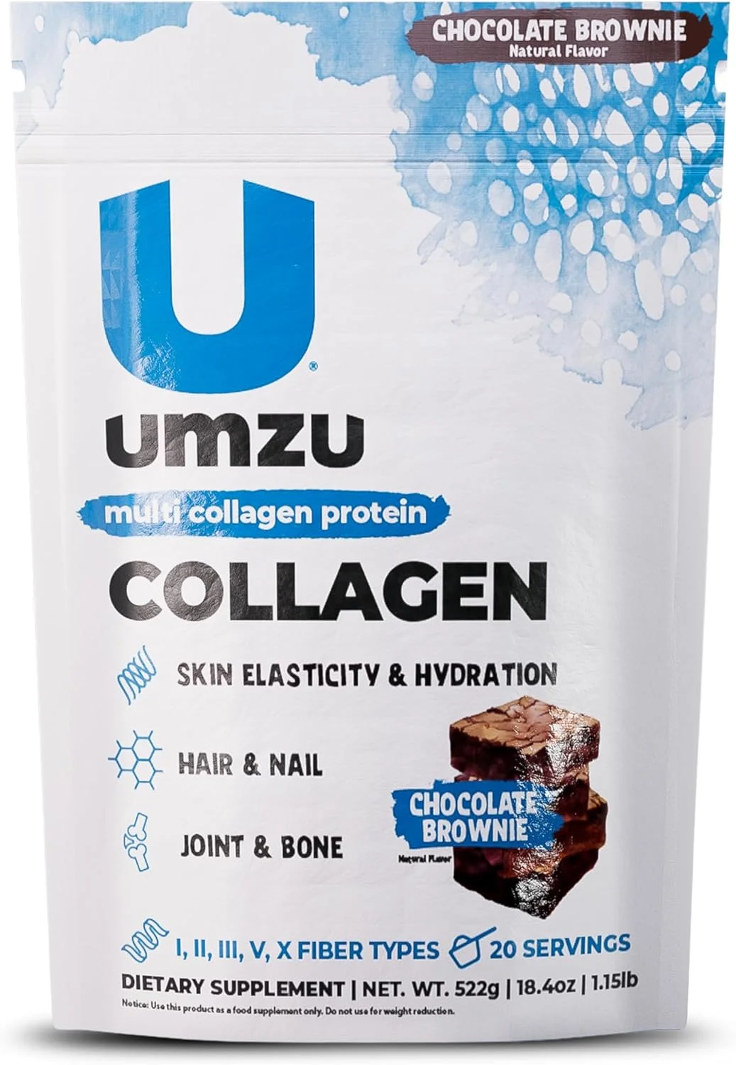 پروتئین کلاژن UMZU zuCollagen - کلاژن چندگانه، پشتیبانی از پوست، مو، مفاصل و ریکاوری عضلات - با طعم براونی شکلاتی، 90 کالری، 21 گرم پروتئین - 1 پیمانه در هر وعده (20 وعده) پروتئین کلاژن UMZU zuCollagen - کلاژن چندگانه، پشتیبانی از پوست، مو، مفاصل و ریکاوری عضلات - با طعم براونی شکلاتی، 90 کالری، 21 گرم پروتئین - 1 پیمانه در هر وعده (20 وعده)