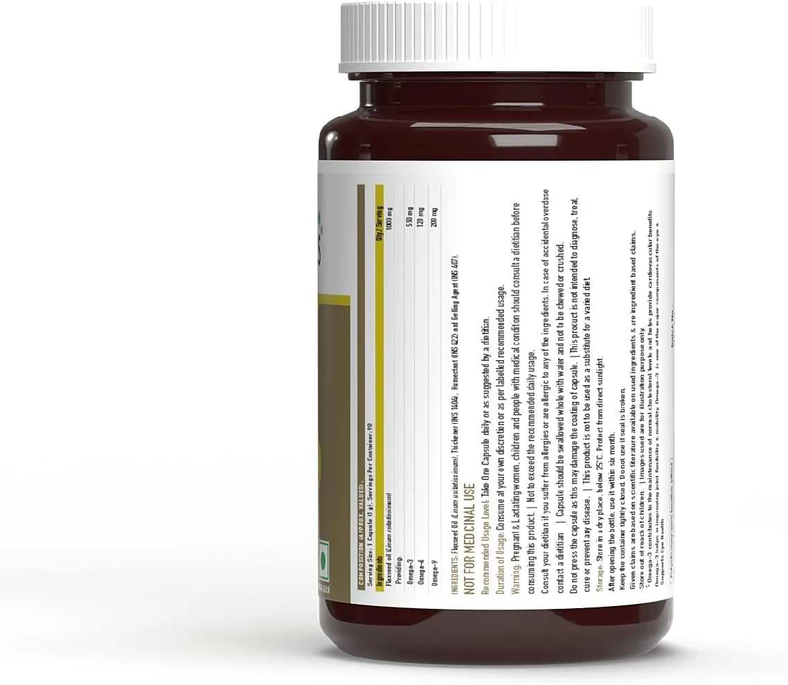 تروبیسیکس امگا 3، 6 و 9 گیاهی، 870 میلی گرم اسیدهای چرب امگا گیاهی، مکمل تغذیه برای سلامت قلب، مو، پوست، مفاصل، مغز و چشم، از نظر بالینی تحقیق شده - 90 سافت ژل گیاهی