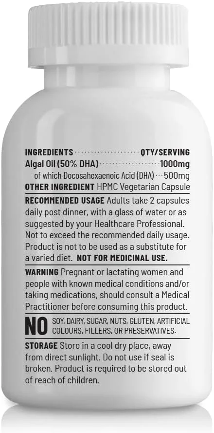 انوید اووگا امگا 3 گیاهی | 1000 میلی گرم روغن جلبک 500 میلی گرم DHA در هر وعده (بالاترین DHA در هر وعده) | برای سلامت قلب، مو، پوست، مفاصل، مغز و چشم | 60 کپسول گیاهی