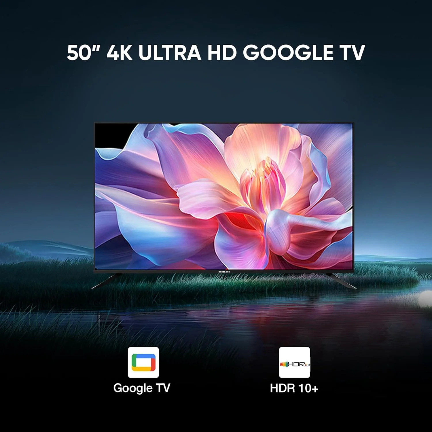 تلویزیون هوشمند 50 اینچ نیکای 4K UHD Google TV | Dolby Vision & Atmos | HDR10 | بلندگوهای قدرتمند 20 واتی | Netflix، Prime Video، YouTube، Disney+ داخلی - 50NIKGOOGLE تلویزیون هوشمند 50 اینچ نیکای 4K UHD Google TV | Dolby Vision & Atmos | HDR10 | بلندگوهای قدرتمند 20 واتی | Netflix، Prime Video، YouTube، Disney+ داخلی - 50NIKGOOGLE