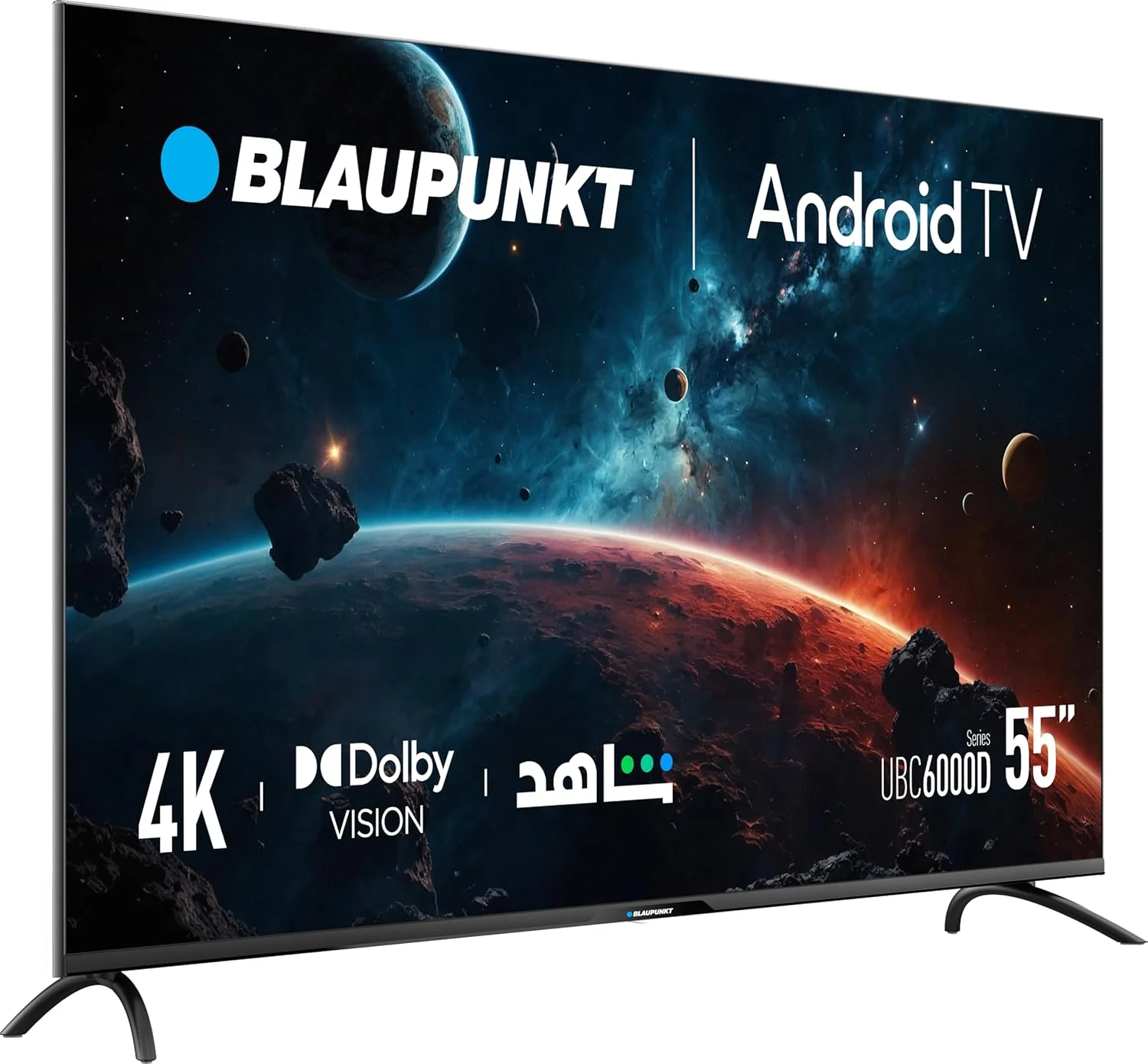 تلویزیون 55 اینچ Blaupunkt | تلویزیون 4K UHD و Android TV 11 – سری UBC6000D تلویزیون LED | Dolby Vision & Atmos | فناوری MEMC | تلویزیون داخلی Chromecast | دستیار گوگل | مهندسی عالی آلمان تلویزیون 55 اینچ Blaupunkt | تلویزیون 4K UHD و Android TV 11 – سری UBC6000D تلویزیون LED | Dolby Vision & Atmos | فناوری MEMC | تلویزیون داخلی Chromecast | دستیار گوگل | مهندسی عالی آلمان