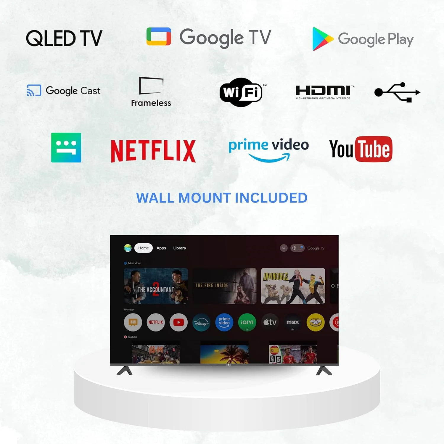 تلویزیون هوشمند 85 اینچی 4K QLED کن استار مدل KLED85GQDAC، طراحی باریک و بدون قاب با گیرنده داخلی DVB T2/S2، رزولوشن تصویر 3840 * 2160. تصویر روشن، رنگارنگ و با پیکسل های غنی. صرفه جویی در انرژی. تلویزیون هوشمند 85 اینچی 4K QLED کن استار مدل KLED85GQDAC، طراحی باریک و بدون قاب با گیرنده داخلی DVB T2/S2، رزولوشن تصویر 3840 * 2160. تصویر روشن، رنگارنگ و با پیکسل های غنی. صرفه جویی در انرژی.