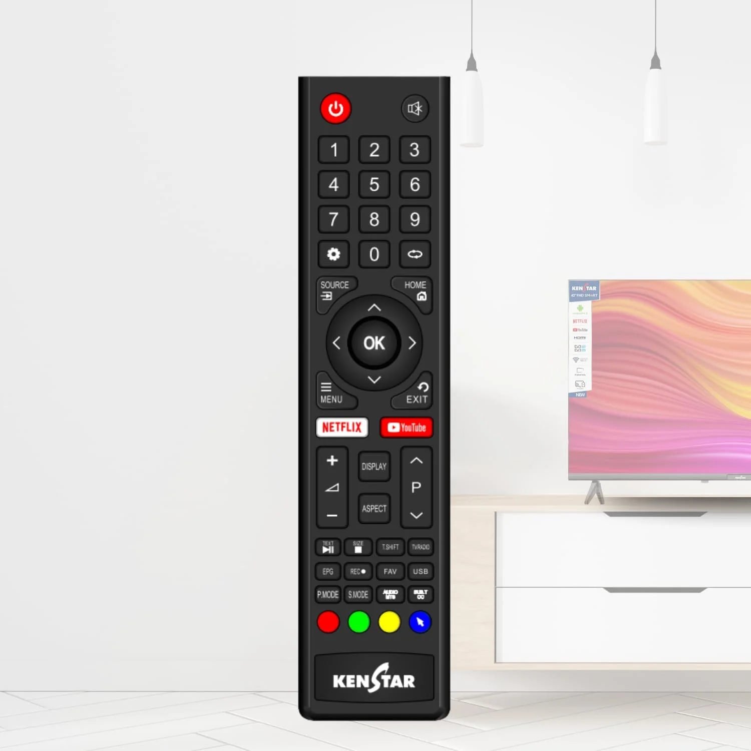 تلویزیون هوشمند 43 اینچ کن استار فول اچ دی با گیرنده DVB-T2/S2، طراحی باریک بدون قاب، اندروید نسخه 14، با برنامه های نتفلیکس، یوتیوب، پرایم ویدیو، شاهد. پشتیبانی از HDMI، USB، WiFi، Hi-Cast. DR 1920 * 1080p تلویزیون هوشمند 43 اینچ کن استار فول اچ دی با گیرنده DVB-T2/S2، طراحی باریک بدون قاب، اندروید نسخه 14، با برنامه های نتفلیکس، یوتیوب، پرایم ویدیو، شاهد. پشتیبانی از HDMI، USB، WiFi، Hi-Cast. DR 1920 * 1080p