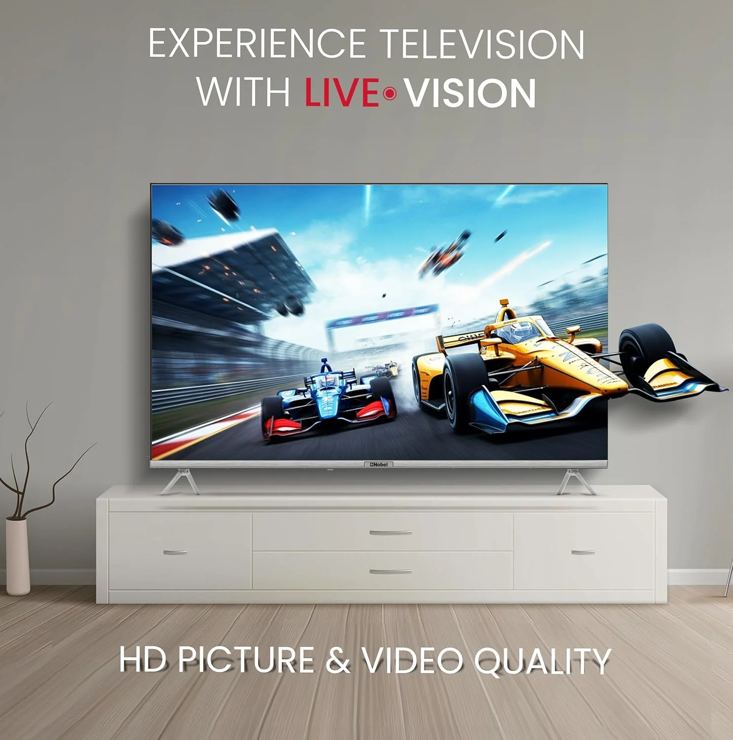 تلویزیون هوشمند 50 اینچ نوبل 4K UHD – تشخیص صدا، سیستم عامل VIDAA، دارای تاییدیه Netflix، YouTube، Prime Video، دارای دو ریموت کنترل - سری Diamond مدل UHD50VIDS تلویزیون هوشمند 50 اینچ نوبل 4K UHD – تشخیص صدا، سیستم عامل VIDAA، دارای تاییدیه Netflix، YouTube، Prime Video، دارای دو ریموت کنترل - سری Diamond مدل UHD50VIDS