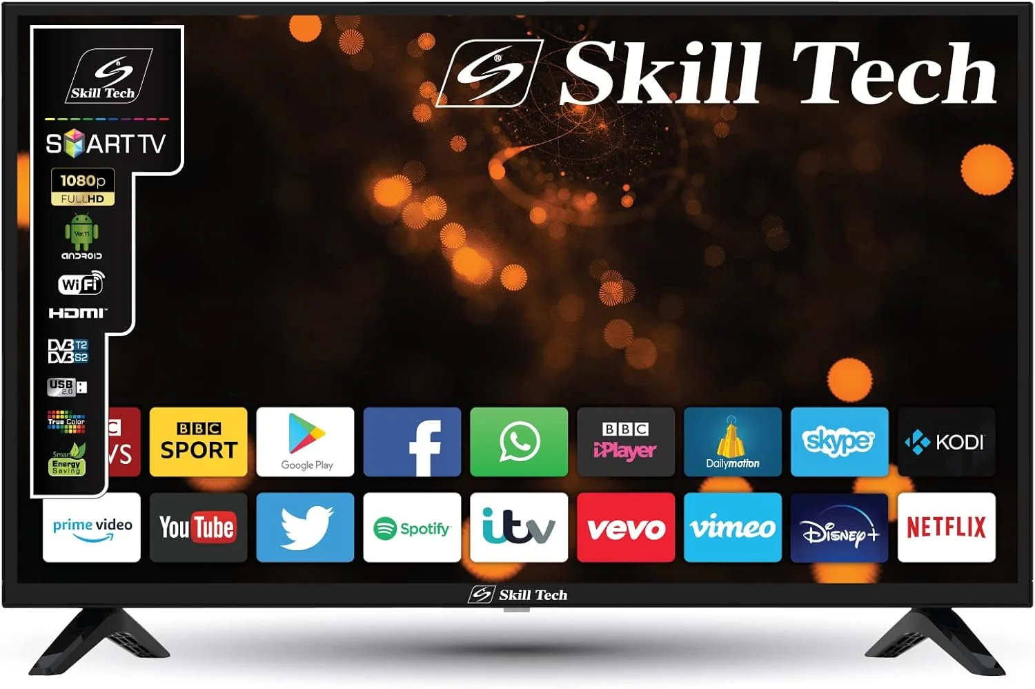 تلویزیون ال ای دی هوشمند 40 اینچ Skill Tech فول اچ دی با گیرنده دیجیتال T2 / S2