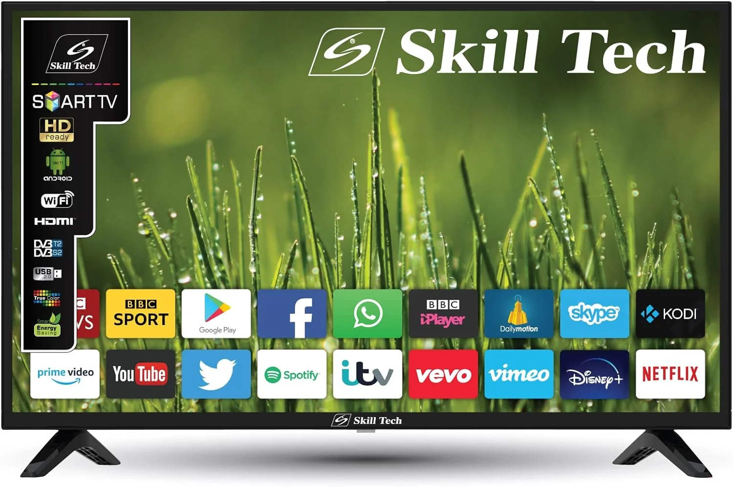 تلویزیون ال ای دی هوشمند 32 اینچ Skill Tech HD با گیرنده دیجیتال T2 / S2 - اندروید 11 - پنل درجه A