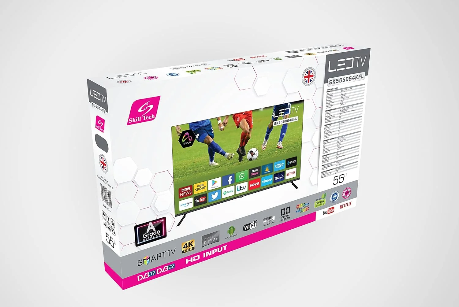 تلویزیون ال ای دی 55 اینچ 4K UHD بدون قاب هوشمند Skill Tech SK5550S4KFL تلویزیون ال ای دی 55 اینچ 4K UHD بدون قاب هوشمند Skill Tech SK5550S4KFL