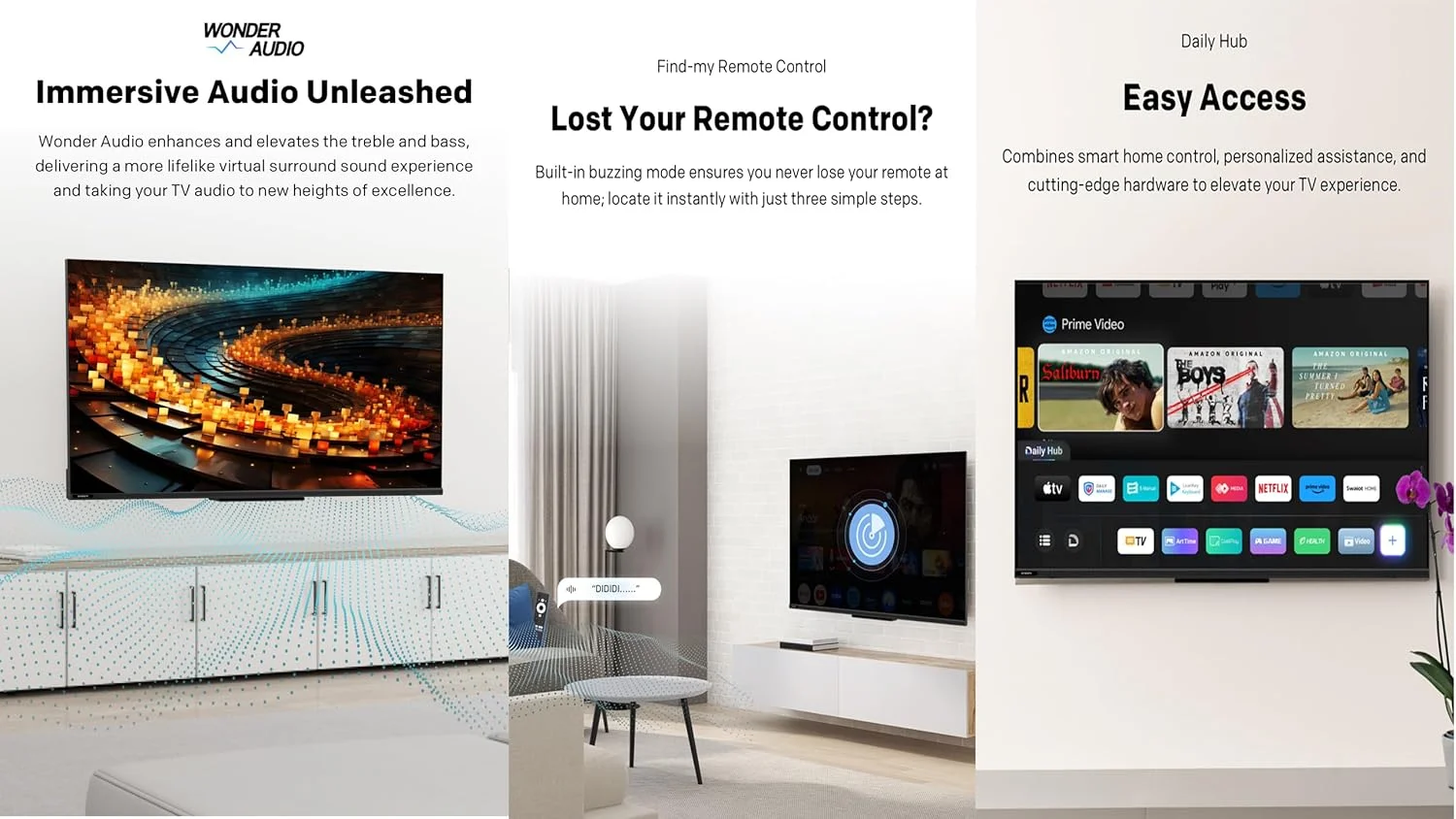 تلویزیون هوشمند 65 اینچی 4K UHD Skyworth با Google LED TV، Dolby Vision HDR، DTS Virtual X، YouTube، Netflix، بلوتوث، Freeview Play و Alexa داخلی، WiFi - 65G6500G تلویزیون هوشمند 65 اینچی 4K UHD Skyworth با Google LED TV، Dolby Vision HDR، DTS Virtual X، YouTube، Netflix، بلوتوث، Freeview Play و Alexa داخلی، WiFi - 65G6500G