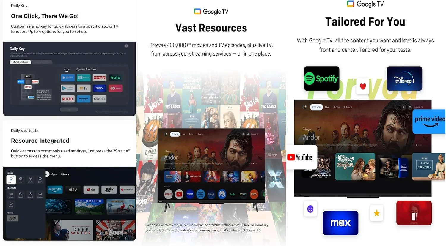 تلویزیون هوشمند 65 اینچی 4K UHD Skyworth با Google LED TV، Dolby Vision HDR، DTS Virtual X، YouTube، Netflix، بلوتوث، Freeview Play و Alexa داخلی، WiFi - 65G6500G تلویزیون هوشمند 65 اینچی 4K UHD Skyworth با Google LED TV، Dolby Vision HDR، DTS Virtual X، YouTube، Netflix، بلوتوث، Freeview Play و Alexa داخلی، WiFi - 65G6500G