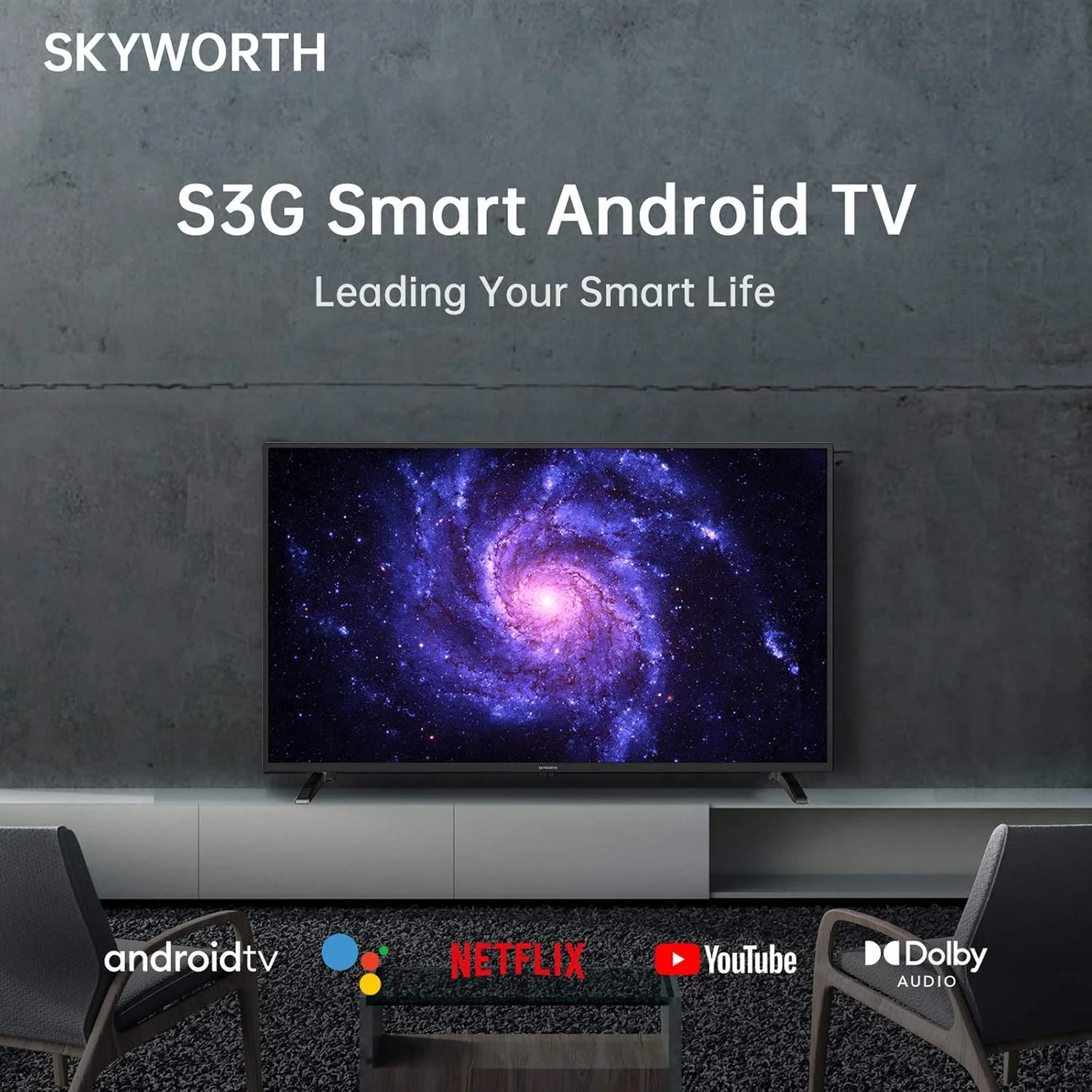 تلویزیون هوشمند 32 اینچ Skyworth، تلویزیون ال ای دی 720P Roku Google با Chromecast داخلی، تلویزیون اندروید برای اتاق خواب - S3G تلویزیون هوشمند 32 اینچ Skyworth، تلویزیون ال ای دی 720P Roku Google با Chromecast داخلی، تلویزیون اندروید برای اتاق خواب - S3G