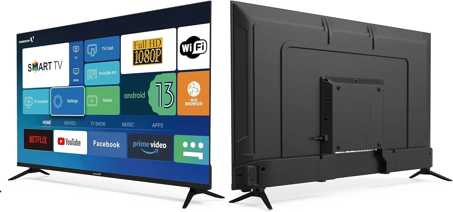 تلویزیون هوشمند 43 اینچ بدون حاشیه ویدئوکون با اندروید 14، مدل جدید 2024، گوگل پلی، نتفلیکس، یوتیوب E43EL1100 تلویزیون هوشمند 43 اینچ بدون حاشیه ویدئوکون با اندروید 14، مدل جدید 2024، گوگل پلی، نتفلیکس، یوتیوب E43EL1100