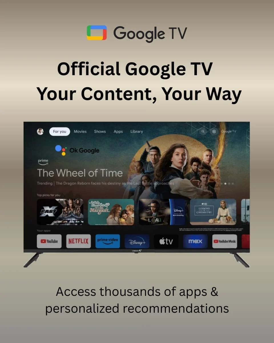 تلویزیون هوشمند 55 اینچی 4K UHD بدون حاشیه رسمی گوگل، تلویزیون ال ای دی هوشمند با ریموت کنترل صوتی، صدای دالبی، بلوتوث، کروم کست داخلی، DVB-T2/S2، پایه دیواری رایگان – E55ELGT1100 تلویزیون هوشمند 55 اینچی 4K UHD بدون حاشیه رسمی گوگل، تلویزیون ال ای دی هوشمند با ریموت کنترل صوتی، صدای دالبی، بلوتوث، کروم کست داخلی، DVB-T2/S2، پایه دیواری رایگان – E55ELGT1100