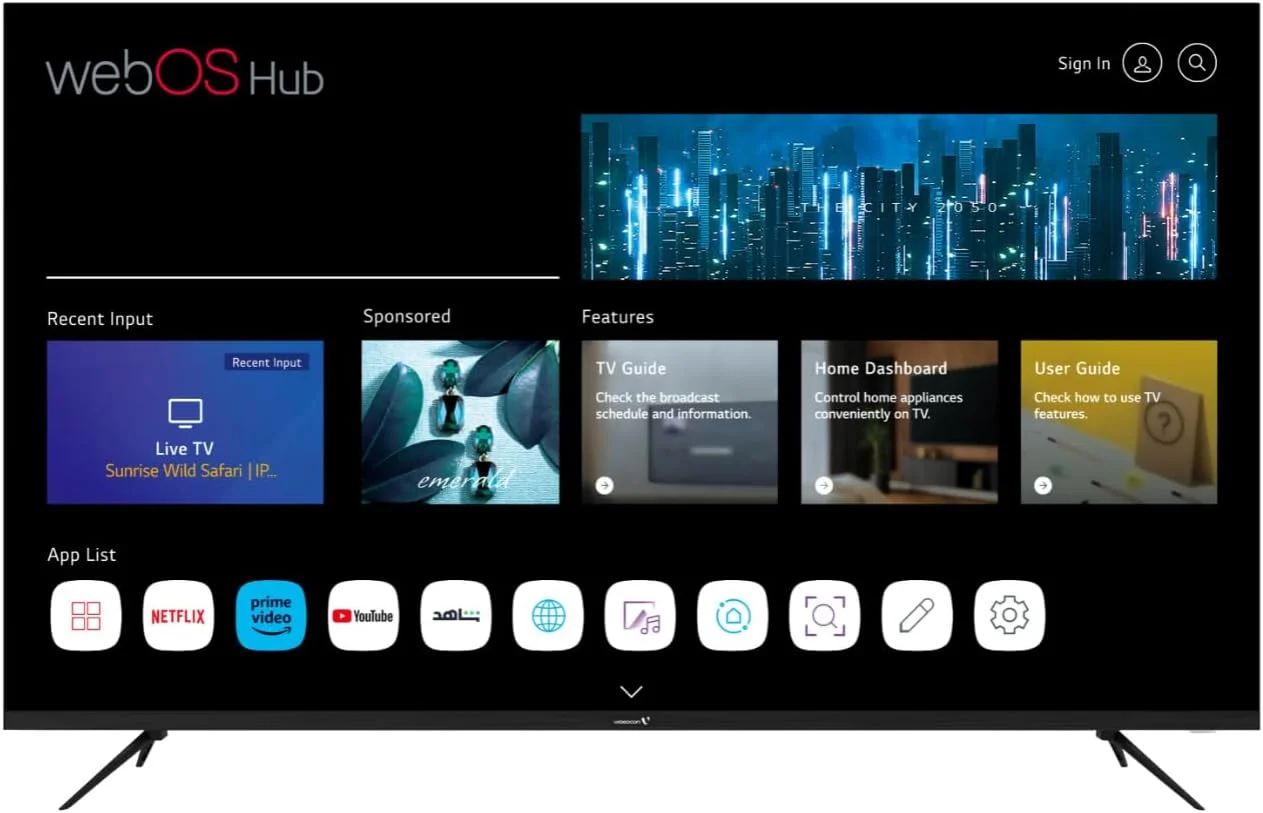 تلویزیون هوشمند 58 اینچی بدون حاشیه 4K UHD ویدئوکون با WebOs Hub و ریموت جادویی، Apple AirPlay، بلوتوث - جدیدترین مدل 2025 - E58ELWO1100
