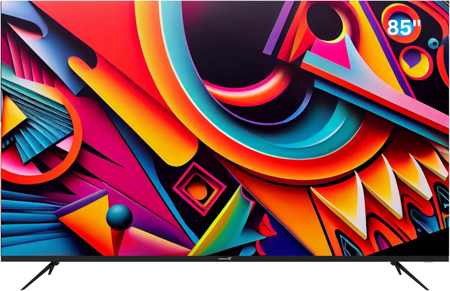 تلویزیون هوشمند 85 اینچی بدون حاشیه QLED 4K UHD رسمی گوگل با ریموت کنترل صوتی "Hey Google"، پنل درجه A+، بلوتوث، صدای دالبی، کروم کست داخلی مدل E85QLGT1100 - جدیدترین مدل