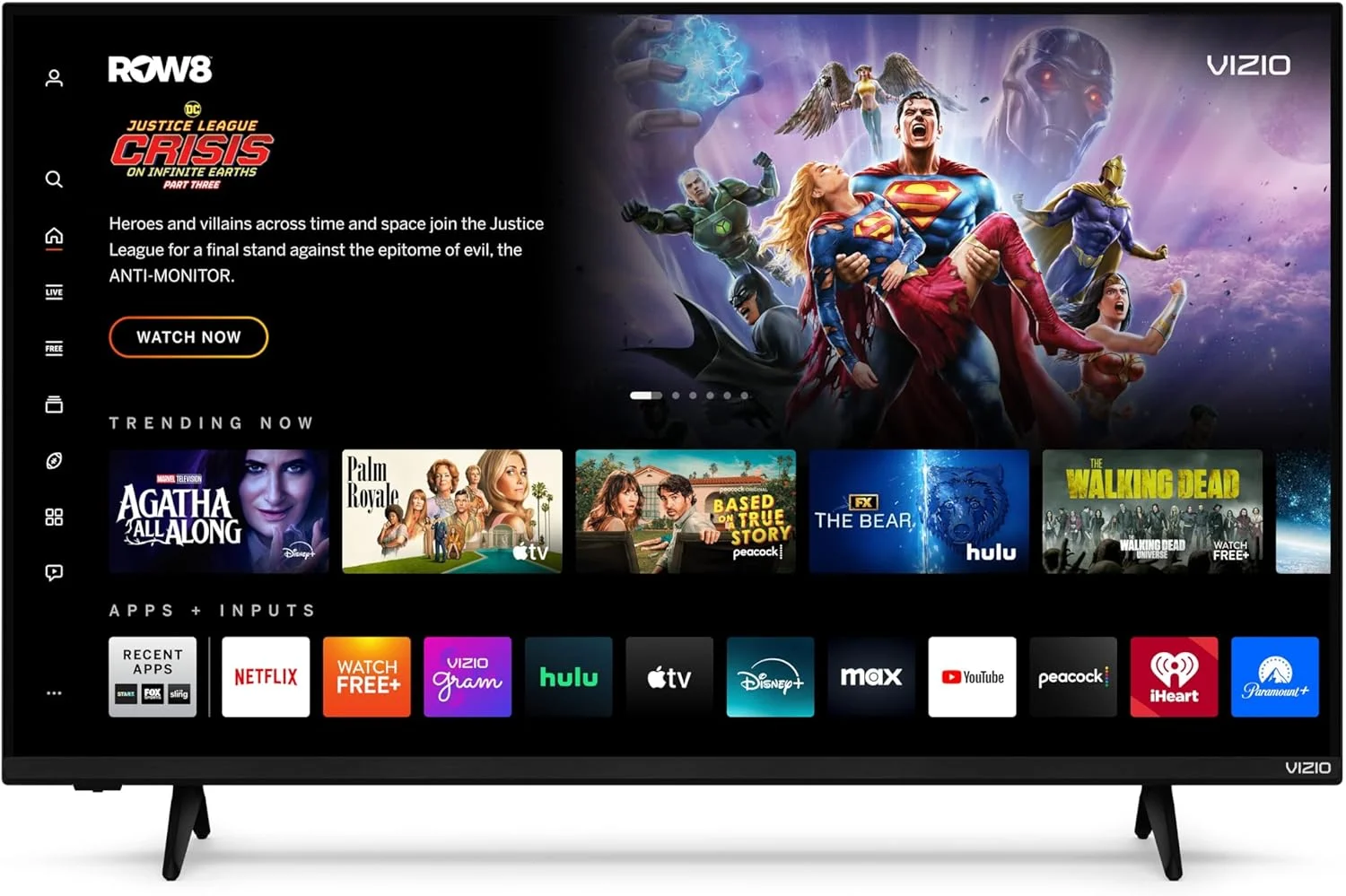 تلویزیون هوشمند 43 اینچی VIZIO Quantum 4K QLED HDR با Dolby Vision HDR، گیمینگ 120 فریم در ثانیه در 1080p، WiFi 6، قابلیت اتصال هدفون بلوتوث، Apple AirPlay و Google Cast داخلی (VQD43M-0801، نو)