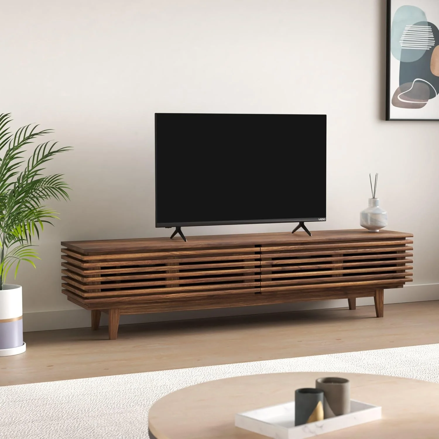 تلویزیون هوشمند 43 اینچی VIZIO Quantum 4K QLED HDR با Dolby Vision HDR، گیمینگ 120 فریم در ثانیه در 1080p، WiFi 6، قابلیت اتصال هدفون بلوتوث، Apple AirPlay و Google Cast داخلی (VQD43M-0801، نو)