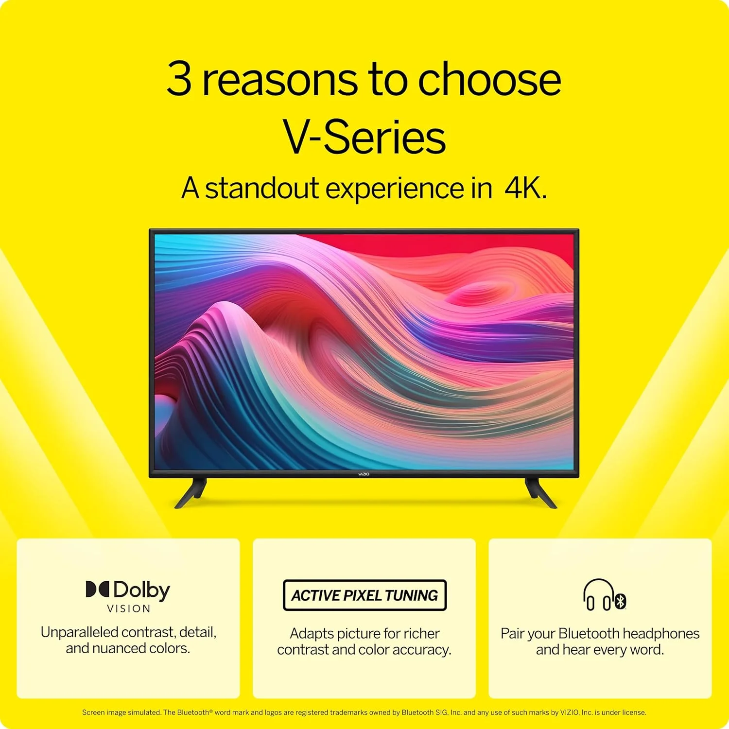 تلویزیون هوشمند 75 اینچی VIZIO سری V با کیفیت 4K UHD LED، دارای ریموت صوتی، Dolby Vision، HDR10+، سازگاری با Alexa، مدل V755-J04، مدل 2022