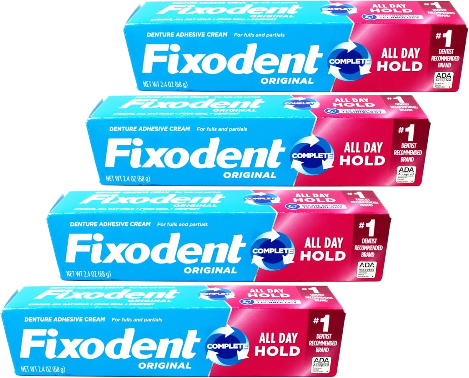 کرم چسب دندان مصنوعی فیکسودنت Complete Original، بسته 4 عددی/2.4 اونس کرم چسب دندان مصنوعی فیکسودنت Complete Original، بسته 4 عددی/2.4 اونس