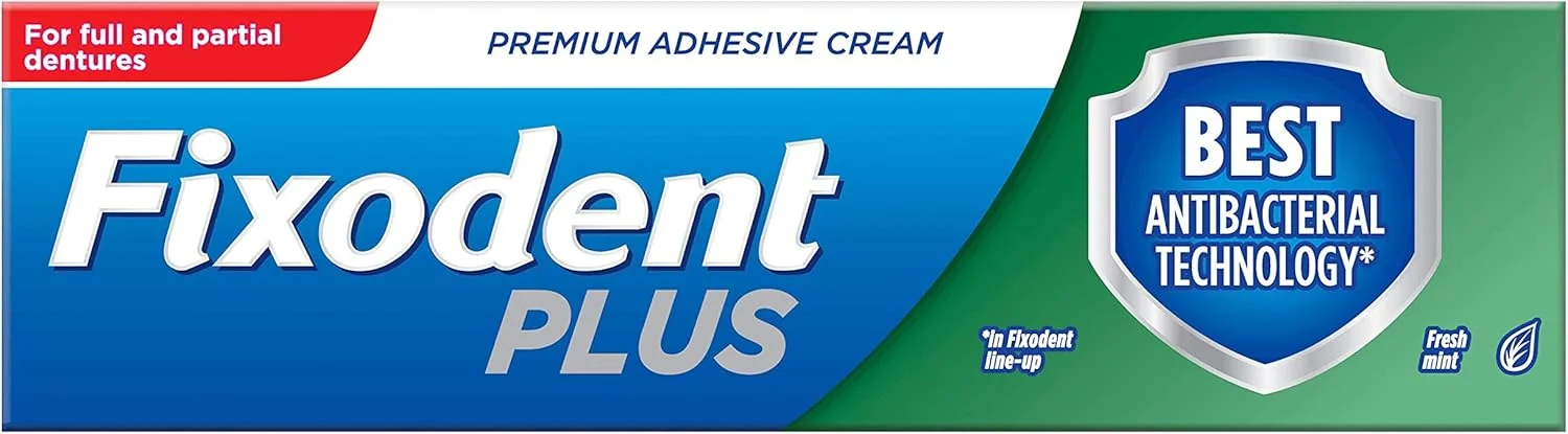 چسب دندان مصنوعی فیکسودنت پلاس با فناوری ضد باکتری، 40 گرم چسب دندان مصنوعی فیکسودنت پلاس با فناوری ضد باکتری، 40 گرم
