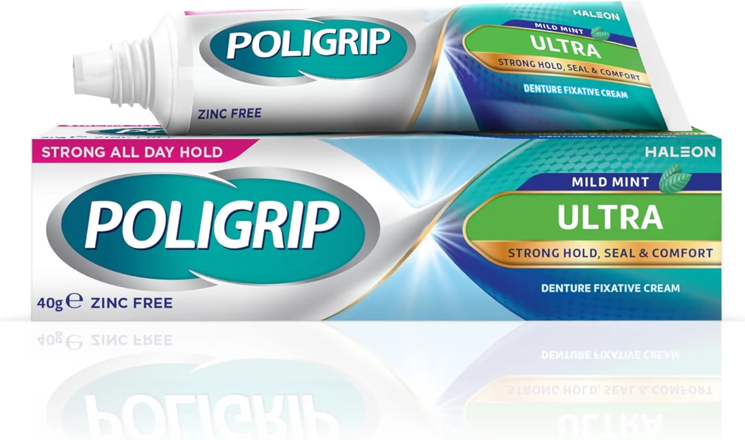 کرم چسب دندان مصنوعی پولیگریپ، تثبیت کننده دندانهای مصنوعی و پارسیل، الترا، 40 گرم کرم چسب دندان مصنوعی پولیگریپ، تثبیت کننده دندانهای مصنوعی و پارسیل، الترا، 40 گرم