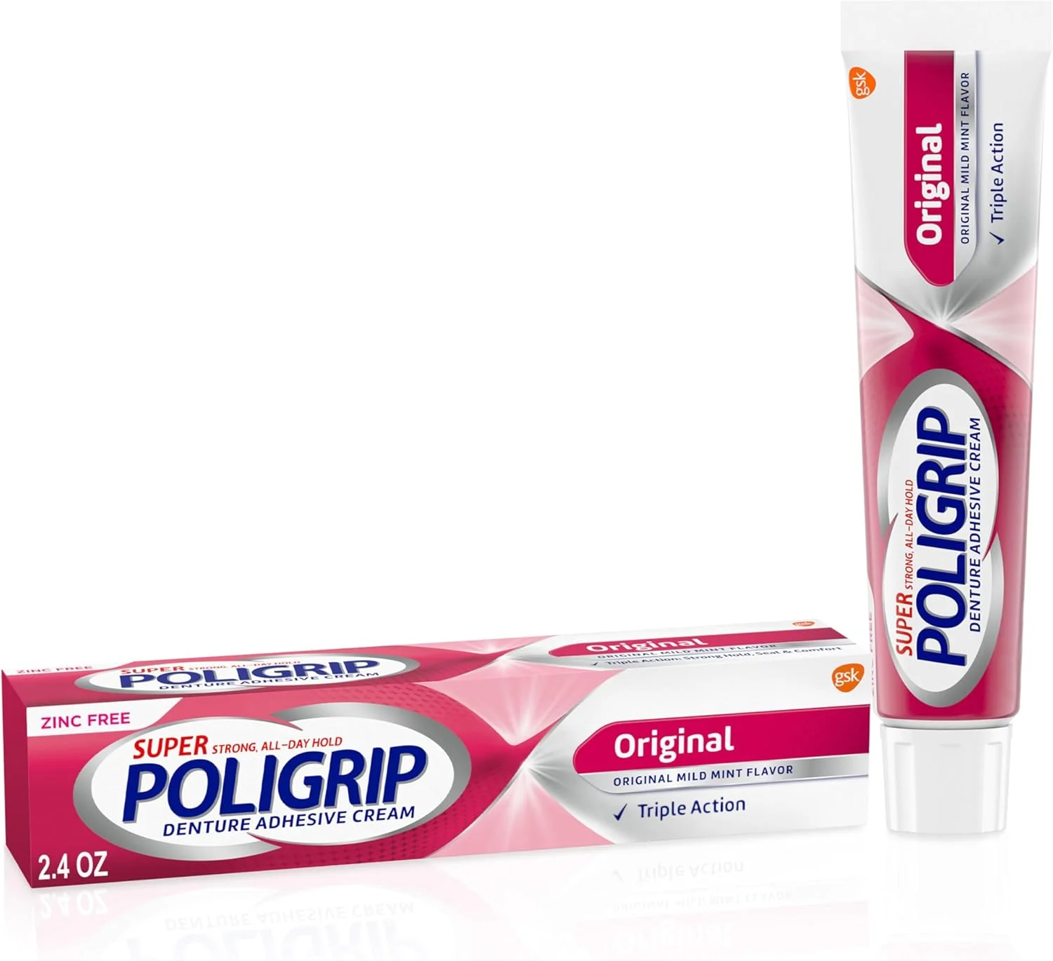 چسب دندان مصنوعی و پارسیل سوپر پولیگریپ، فرمول اصلی بدون زینک، 68 گرم چسب دندان مصنوعی و پارسیل سوپر پولیگریپ، فرمول اصلی بدون زینک، 68 گرم