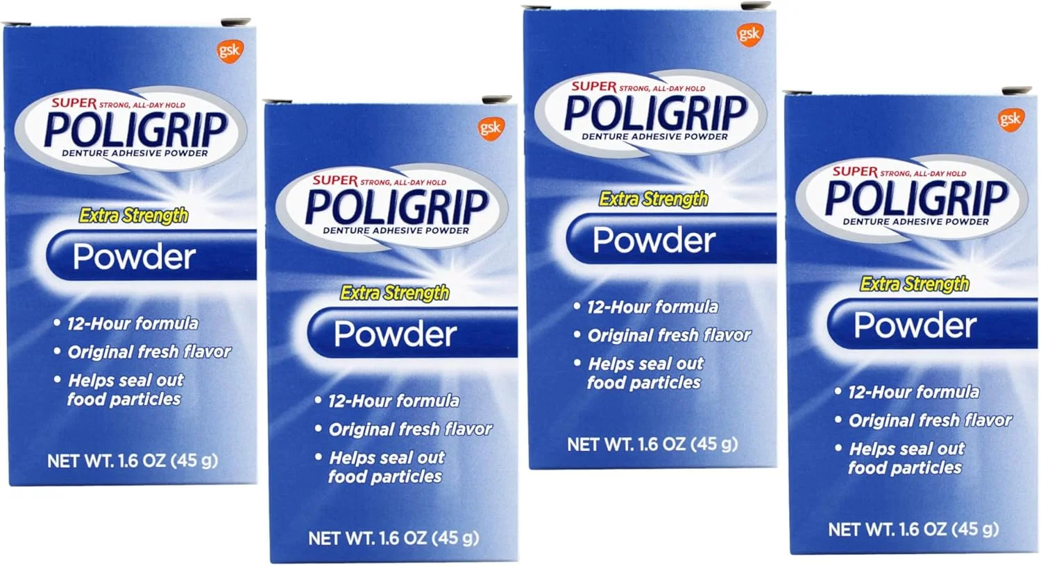 پودر چسب دندان مصنوعی سوپر پولی گریپ - 45 گرم (بسته 4 عددی) از سوپر پولی گریپ پودر چسب دندان مصنوعی سوپر پولی گریپ - 45 گرم (بسته 4 عددی) از سوپر پولی گریپ