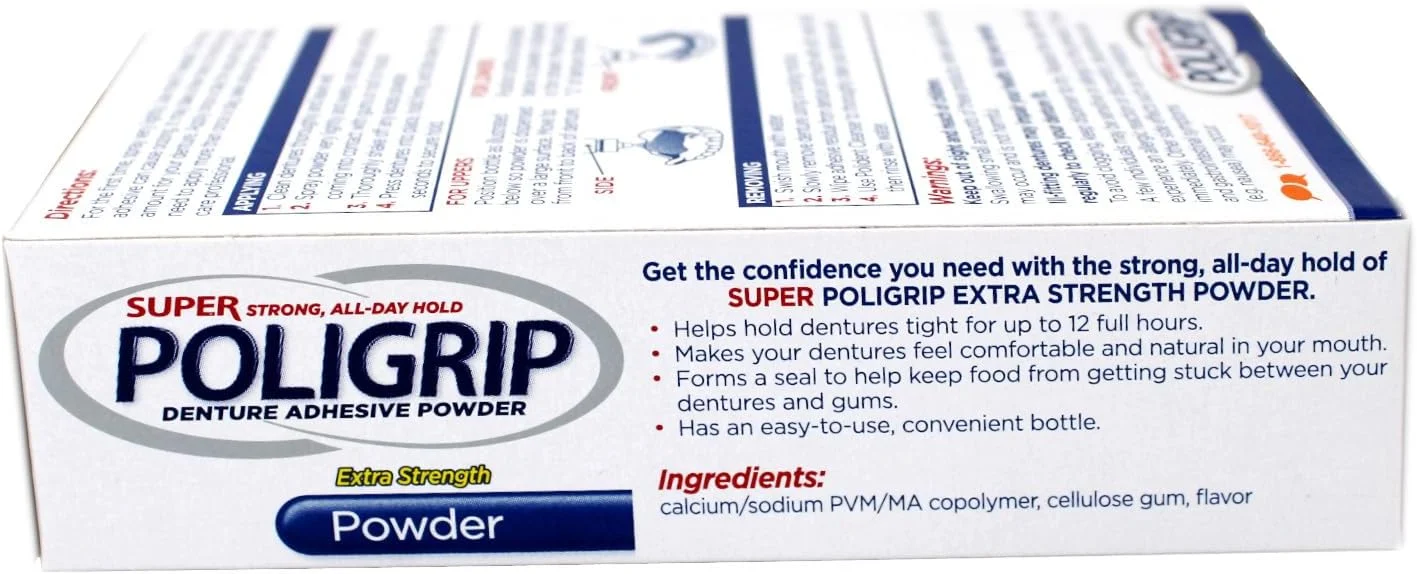 پودر چسب دندان مصنوعی فوق العاده قوی پلی گریپ، 45 گرم (بسته 2 عددی) پودر چسب دندان مصنوعی فوق العاده قوی پلی گریپ، 45 گرم (بسته 2 عددی)