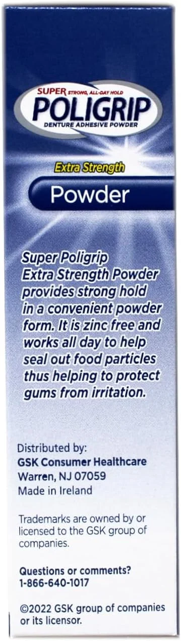 پودر چسب دندان مصنوعی ویگوسایت Super POLI-GRIP با قدرت چسبندگی 12 ساعته، 45 گرم، بسته 3 عددی