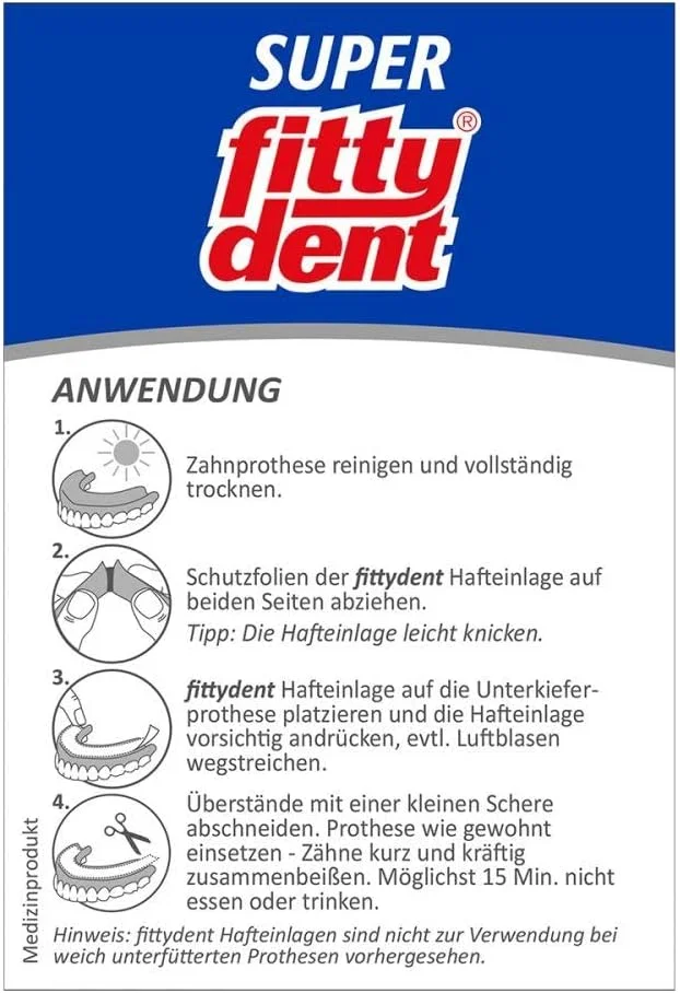 بالشتک چسب دندان مصنوعی ضد آب فیتی دنت، 15 عدد