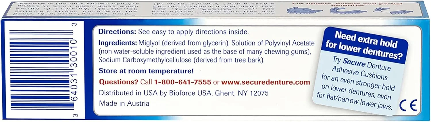 چسب دندان مصنوعی ضد آب و محکم - بدون زینک - چسبندگی فوق العاده قوی برای دندان های بالا، پایین یا پارسیل - 40 گرم (بسته 2 عددی) چسب دندان مصنوعی ضد آب و محکم - بدون زینک - چسبندگی فوق العاده قوی برای دندان های بالا، پایین یا پارسیل - 40 گرم (بسته 2 عددی)