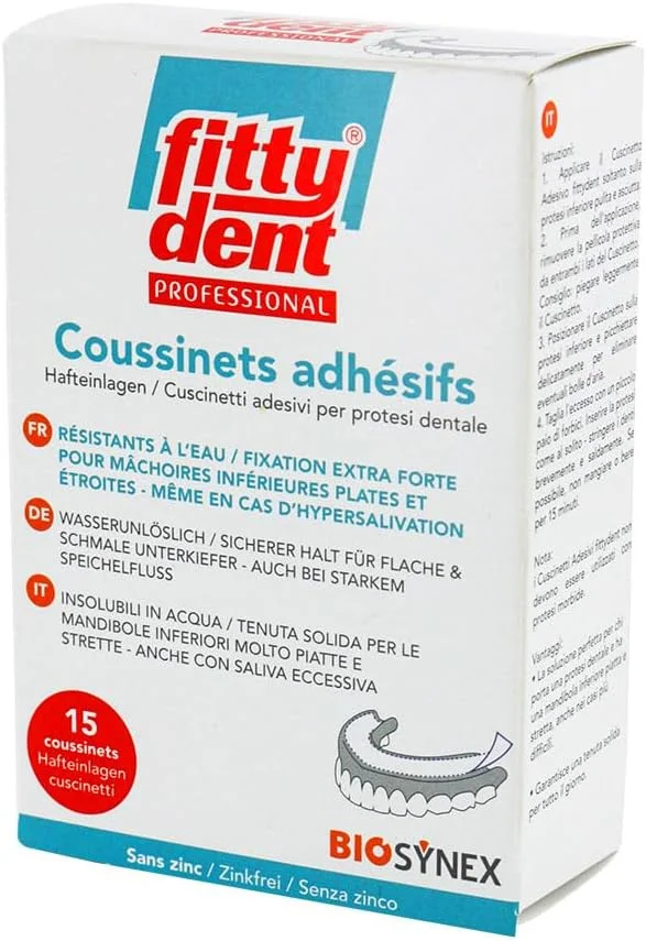 پدهای چسبی دندان مصنوعی فیتی دنت مدل Professional بسته 15 عددی پدهای چسبی دندان مصنوعی فیتی دنت مدل Professional بسته 15 عددی