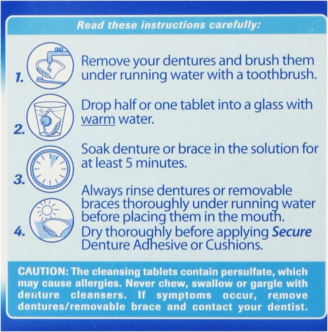 پاک کننده دندان مصنوعی ایمن (32 عدد)