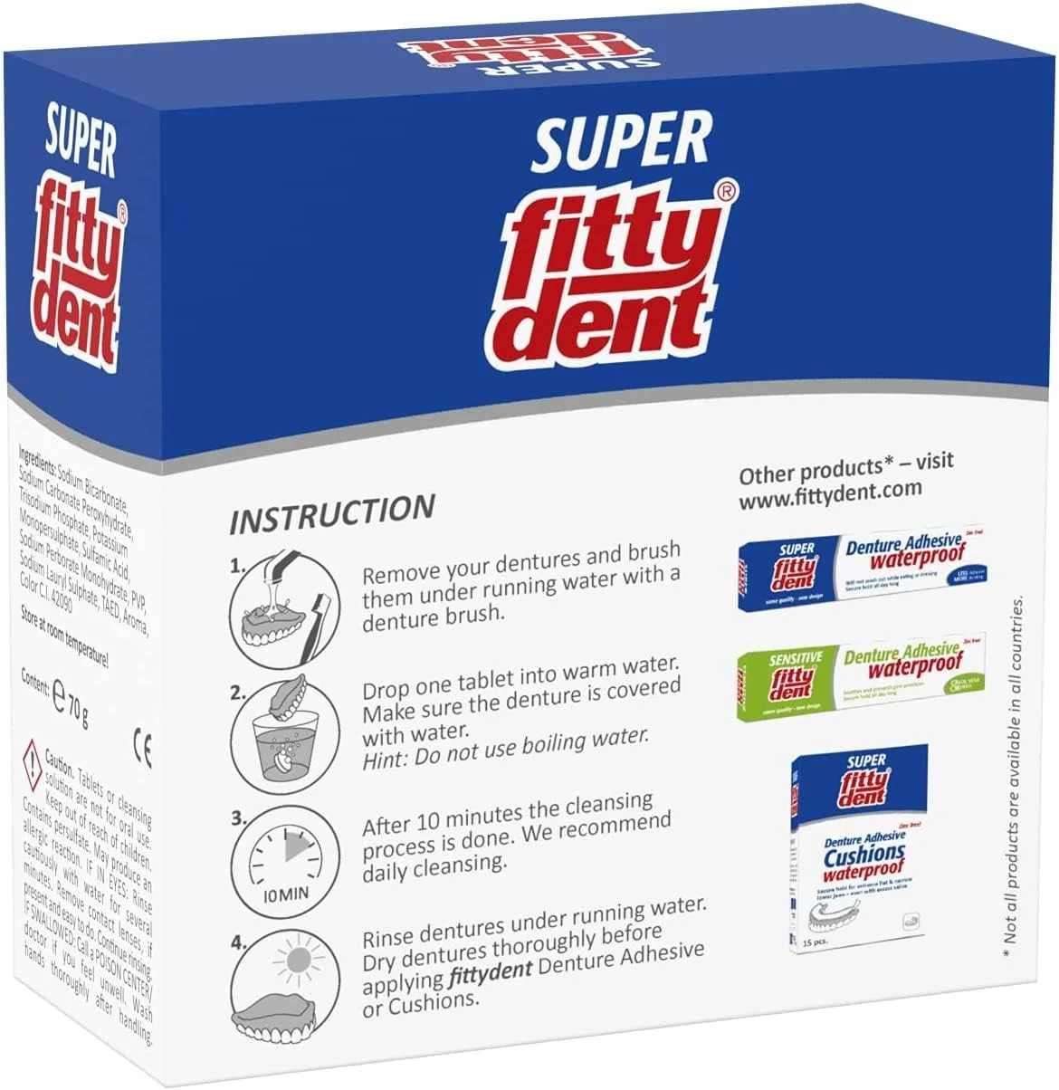 قرصهای تمیز کننده دندان مصنوعی فیتیدنت سوپر، 32 عددی قرصهای تمیز کننده دندان مصنوعی فیتیدنت سوپر، 32 عددی