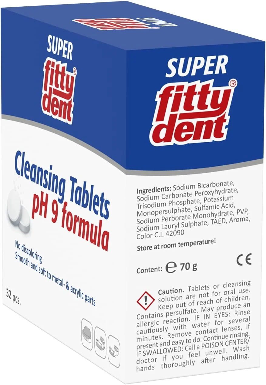 قرص های تمیز کننده دندان مصنوعی فیتی دنت سوپر، 32 عدد