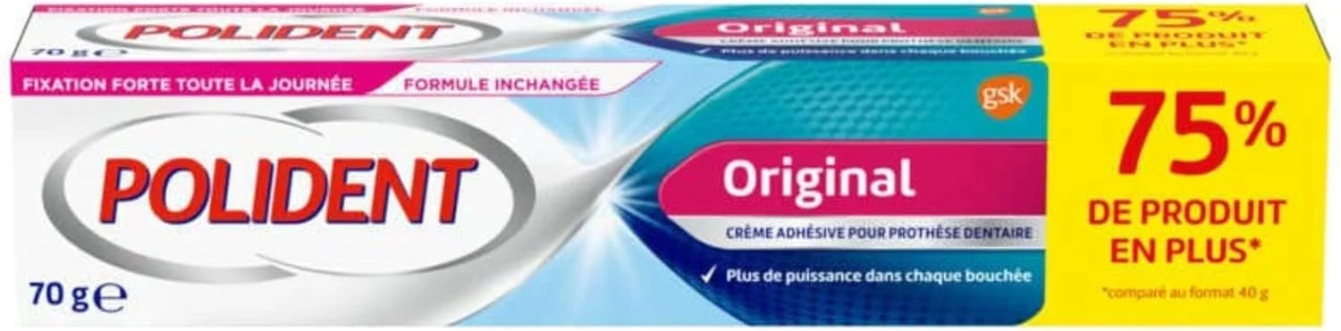 کرم فیکس کننده فوق العاده قوی دندان مصنوعی پولیدنت اورجینال برای دندان های مصنوعی جزئی یا کامل 70 گرم کرم فیکس کننده فوق العاده قوی دندان مصنوعی پولیدنت اورجینال برای دندان های مصنوعی جزئی یا کامل 70 گرم