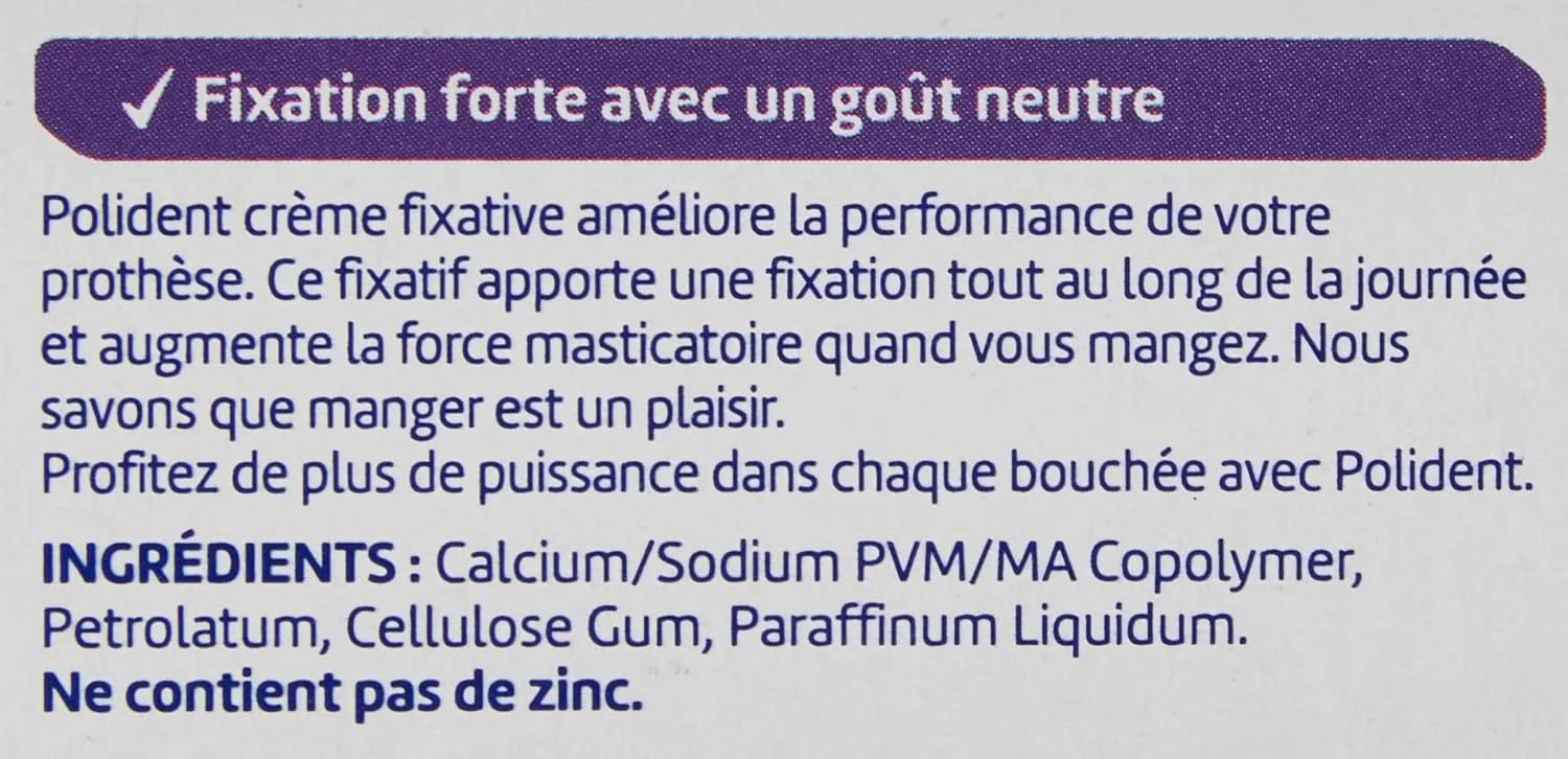 کرم فیکس کننده دندان مصنوعی پلی دنت برای دندان مصنوعی جزئی/کامل، مراقبت و تحمل، 70 گرم