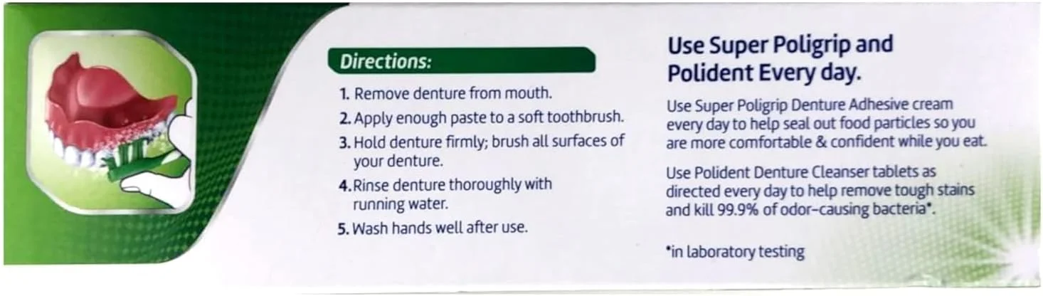 کرم پاک کننده دندان مصنوعی پولیدنت 110 گرم (بسته 3 عددی)