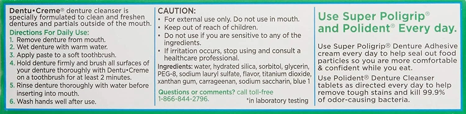 کرم پاک کننده دندان مصنوعی پولیدنت - 110 گرم کرم پاک کننده دندان مصنوعی پولیدنت - 110 گرم