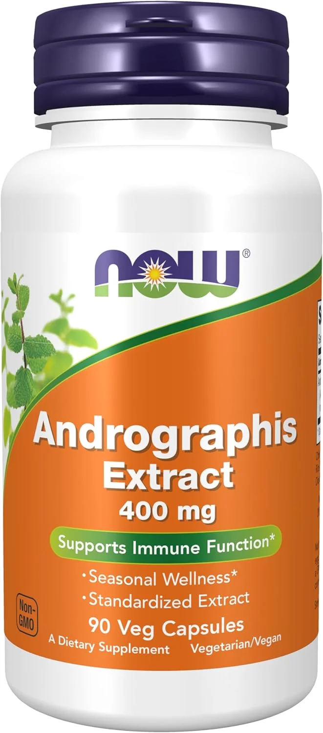 Now Foods، عصاره آندروگرافیس، 400 میلی گرم، 90 کپسول گیاهی
