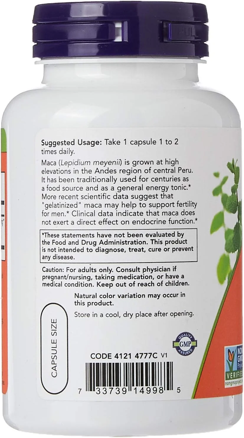 کپسول ماکا خام 750 میلی گرم ناو فودز - 90 عدد کپسول ماکا خام 750 میلی گرم ناو فودز - 90 عدد